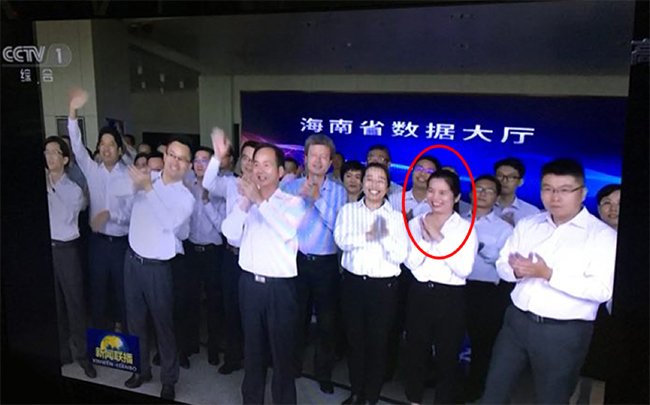 6686体育代表邢芬芬（上图红圈标识）